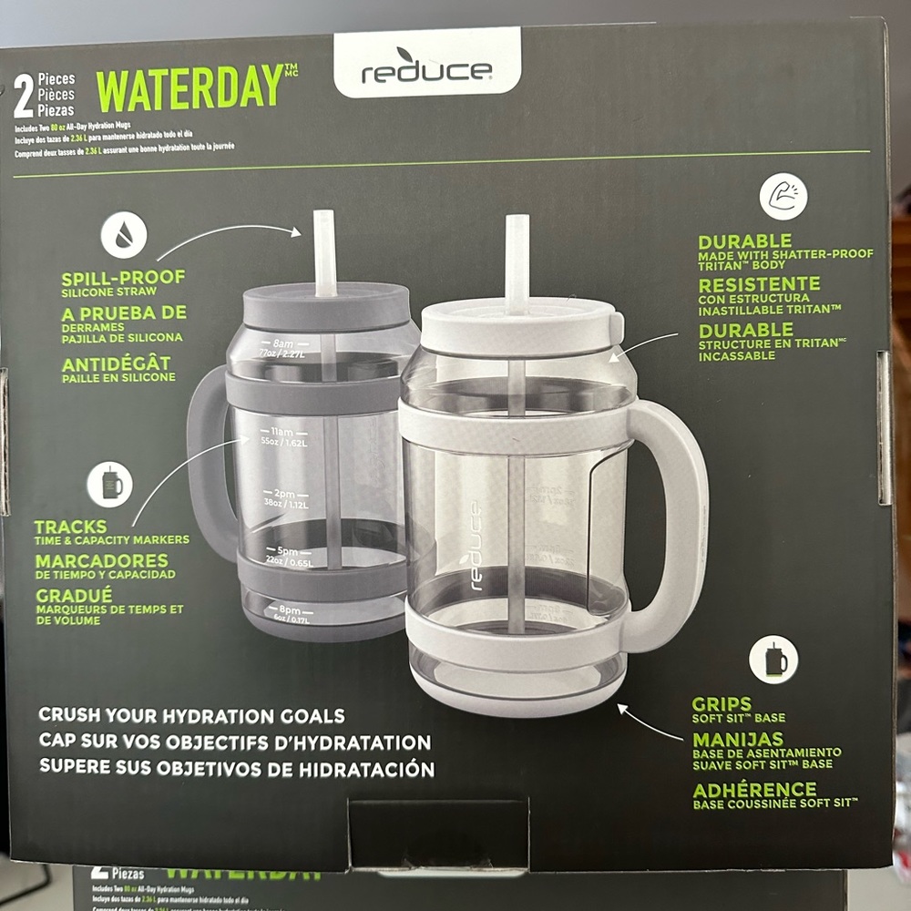Bundle for 2 sets 
Reduce WaterDay 80oz 2 piece Spill Proof All Day - Picture 2 of 4